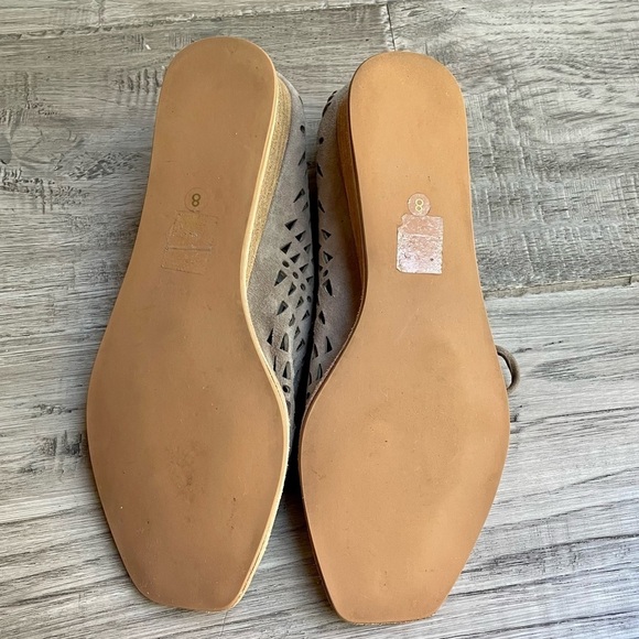 Jeffrey Campbell Wedge Sandals “Espejo” Taupe Suede Rodillo Lace-Up Low Size 8 - Picture 13 of 16